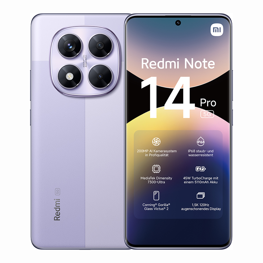 Redmi Note 14 Pro 5G 8GB/256GB | Lavendelviolett